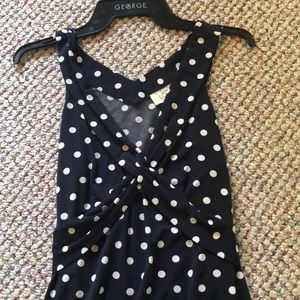LOFT polka dot wrap dress